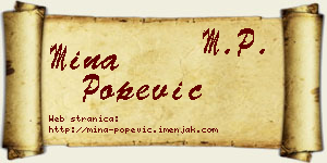 Mina Popević vizit kartica